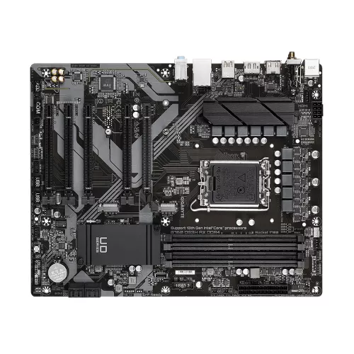 Placa de baza gigabyte b760 ds3h ax, socket 1700, intel® b760 (14/13/12th gen cpu), 11phases, cpu igpu, dual 4xddr5-7600, hdmi, dp, 1xpcie x16 4.0, 4xpcie x16 3.0, 4xsata3, raid, 2xm.2 4.0, alc897 hda 7.1, 1xgbe lan, wifi6e/bt, 1xusb-c 3.2 gen2x2, 1xusb 3.2gen 2, 3xusb 3.2(2a+1c), rgb fusion 2.0, atx