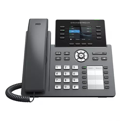 Telefon grandstream grp2634, 4 sip, 8 lines, 2.8" color lcd, poe, wi-fi, bt, usb, black