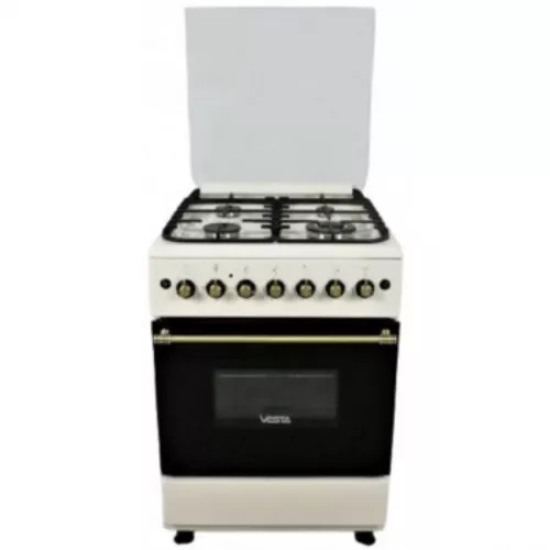 Aragaz combinat vesta gc-e6060ictg/be, 60 cm, alb