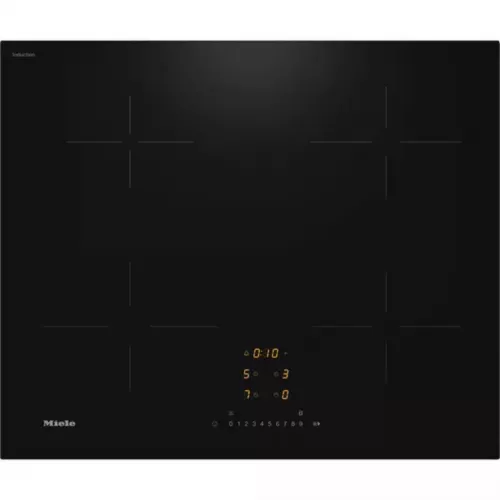 Plita incorporabila cu inductie miele km 7361 fl, 2300 w, 4 arzatoare, sticla calita, negru