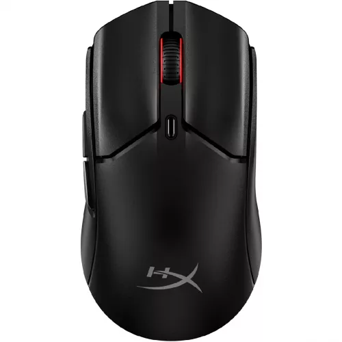 Gaming mouse hyperx wireless pulsefire haste 2 mini, 26k dpi, 6 buttons, 650ips, 50g, 59g, 100h, ambidextrous, onboard mem., rgb, 1.8m, 2.4+bt, black.