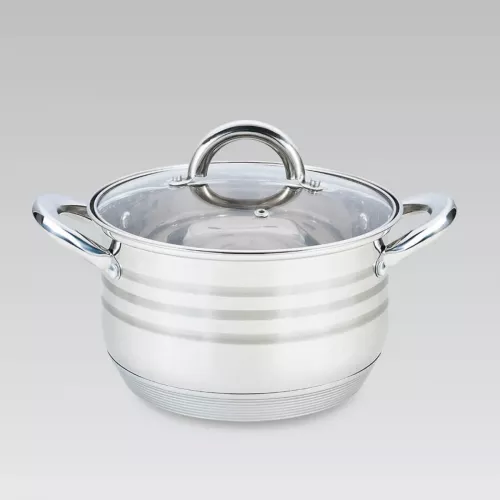 Cratita cu capac maestro mr-3513-26, 8.2 l, 26 cm, inox
