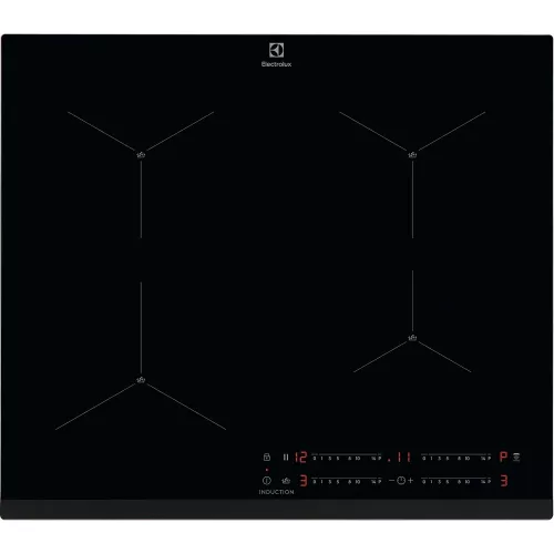 Plita incorporabila cu inductie electrolux eis62443, 7.2 kw, 4 arzatoare, vitroceramica, negru