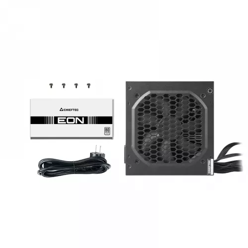 Sursa de alimentare pc chieftec power supply atx 600w  eon zpu-600s, 80+, 120mm, active pfc, long cables, balck