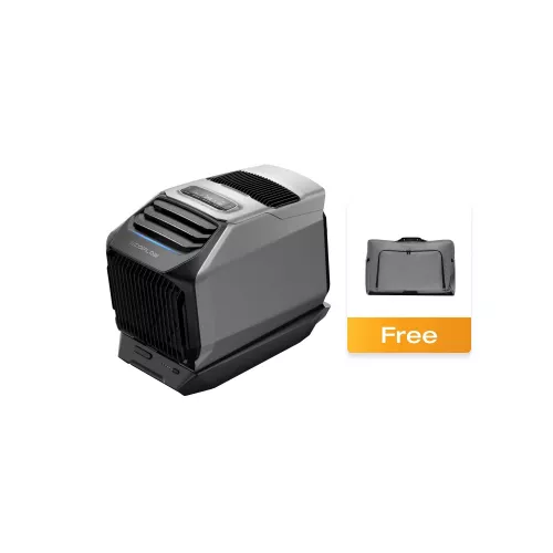 Aparat de aer conditionat mobil ecoflow wave 2 portable air conditioner, 5100 btus of cooling and 6100 btus of heating, cooling area 10m2, wifi, bluetooth, smart app control, 518x 297x 336 mm, installation-free, no-drain function, 44db, 4 ways to charge, ipx4, 14.5kg