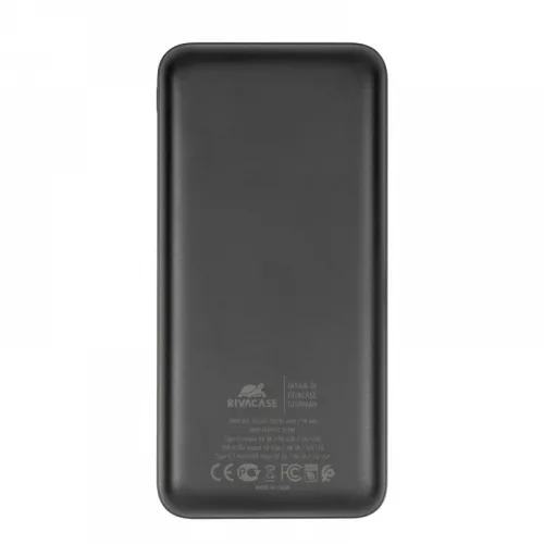 Baterie externa universala rivacase power bank  20000 mah qc 3.0/pd 22.5w, va2102, black