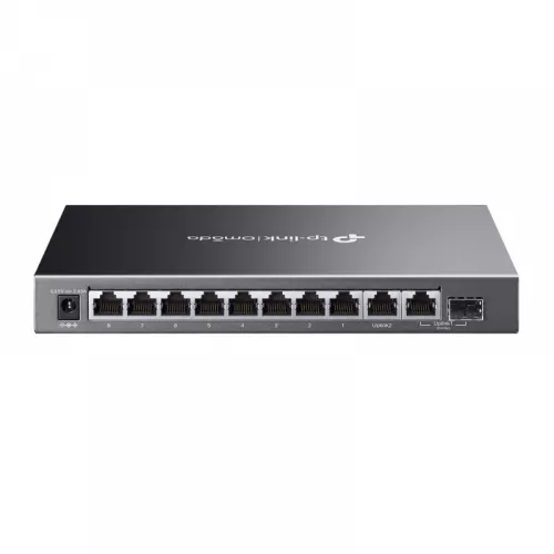Comutator de retea tp-link .8-port 10/100/1000mbps poe+ easy managed switch  "es210gmp", 8xpoe ports, 1xgbe, 1xsfp/rj45 combo, 123w budget, steel case
