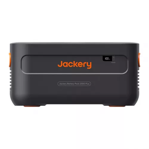 Power station jackery ”explorer 2000 plus” battery pack, capacity: 2042.8wh, 4000 cycles lifepo4, weight:19kg,  47x33.1x23.1cm, compatible with  ”explorer 2000 plus”, black/orange
