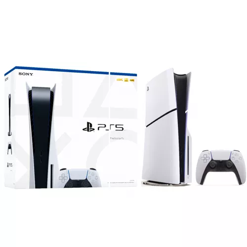 Consola de joc sony sony playstation 5 slim standard edition with controller wireless sony ps5 dualsense white 1tb cfi-2016_a01y