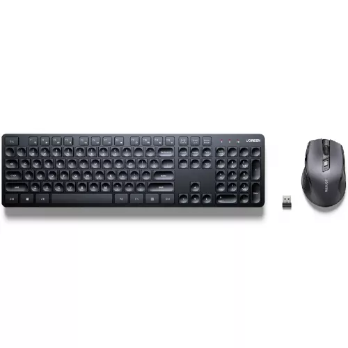 Kit (keyboard+mouse) ugreen ugreen wireless combo keyboard and mouse ergonomic us mk006, black