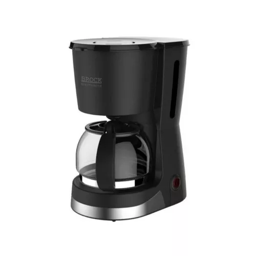 Aparat de cafea brock coffee maker cm 1501 ss, 1.5l, 1080w, water level mark, non-drip valve, removable filter, hot plate with automatic switch-off, on/off switch