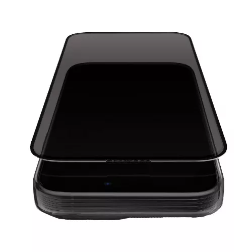 Sticla de protectie uniq glass screen protector optix privacy iphone 15 pro max, black