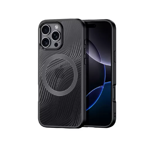 Husa dux ducis case iphone 16 pro max aimo with magsafe, black duxducip16pmaimgbk