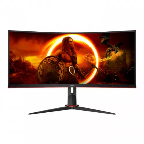 Monitor gaming aoc cu34g2xp/bk 34.0” curved va 3440x1440 black