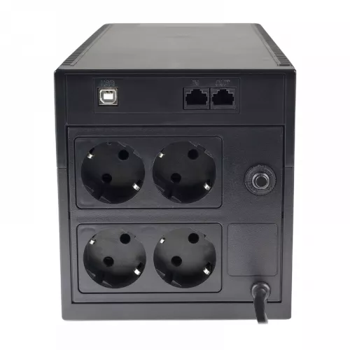 Ups powercom ups powercom rpt-1025ap 1025va/615w line interactive, avr, led, rj45/rj11, usb, 4xschuko sockets, 2*12v7ah batteries