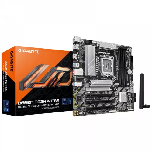 Placa de baza gigabyte b860m ds3h wifi6e matx, (lga1851/intel b860)