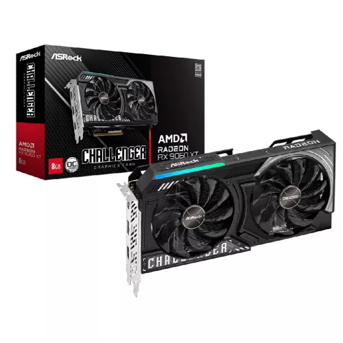 Placa video asrock asrock radeon rx 9060 xt challenger oc 8gb gddr6 128bit 3290/20000mhz, 1xhdmi 2.1b, 2xdp 2.1a, dual fan cooling, pcie 5.0 x16, 2048 stream processors, dx12 ultimate, opengl 4.6, radeon freesync, 8k ready rx9060xt cl 8go