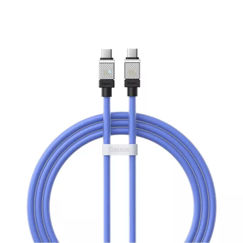 Cablu baseus baseus cable coolplay series type-c to type-c 5a 100w 1m, blue