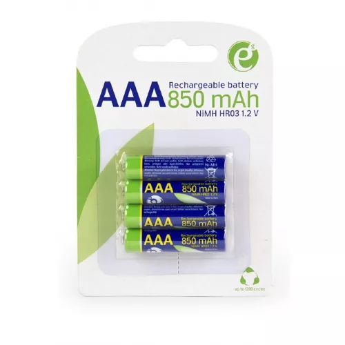 Acumulator energenie energenie eg-ba-aaa8r4-01 ni-mh rechargeable aaa instant batteries (ready-to-use), 850mah, 4pcs blister pack