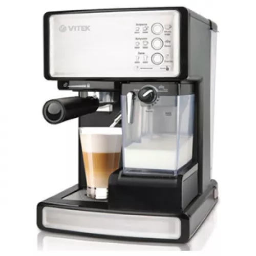 Aparat de cafea vitek vt-1514, 1300 w,  1.65 l,  negru,  argintiu