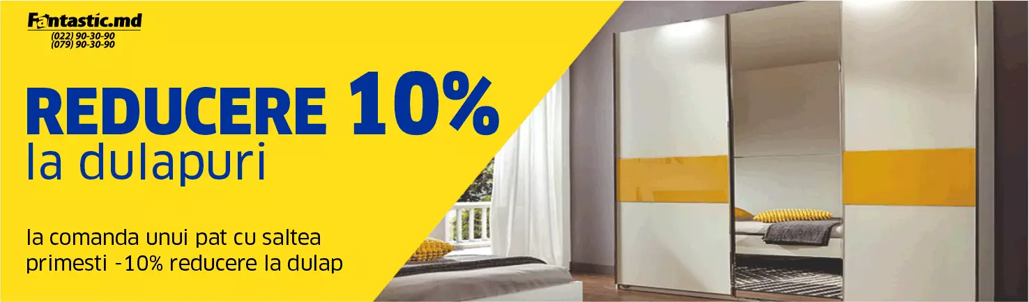 Dulapuri pe credit in 5 rate cu 0% : Fantastic.md