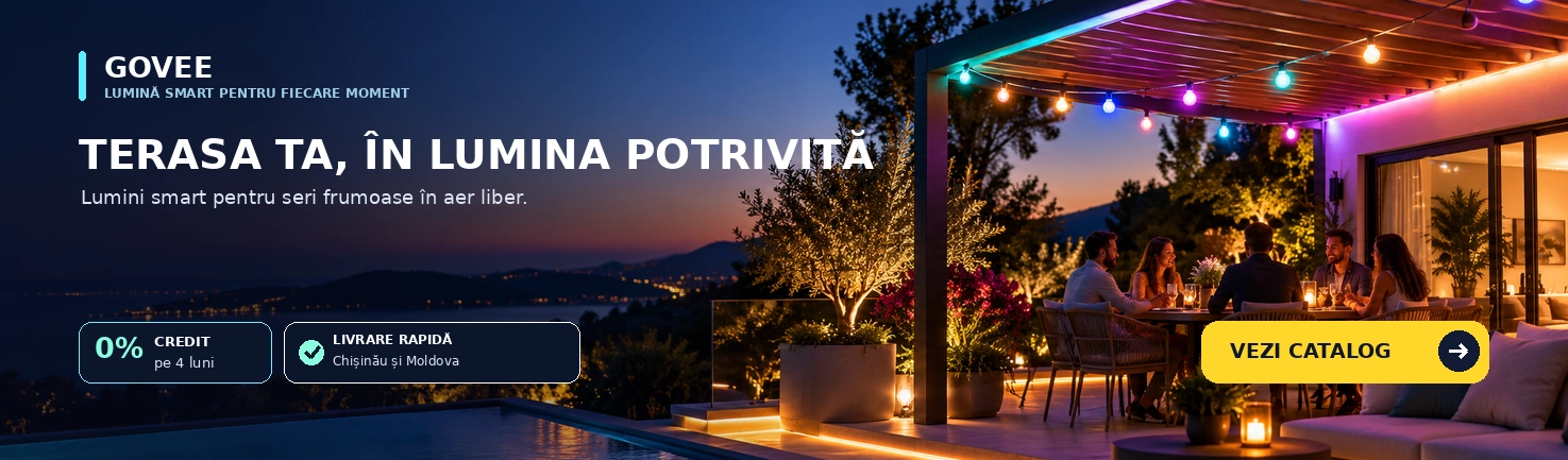 Iluminat smart Govee pentru terasă | Fantastic.md