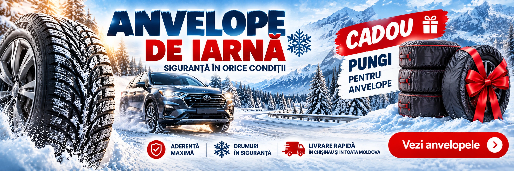 Anvelope de iarna in 4 rate | Fantastic.md