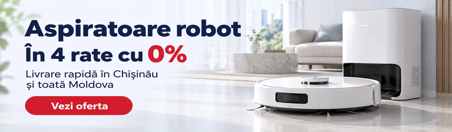 Aspiratoare robot în 4 rate cu 0%