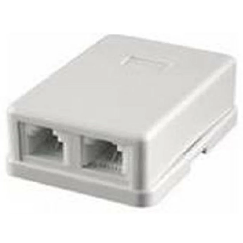 None Hipro 2xRJ45 Surface Box 2 port STP Cat 6  PCB jack shielded