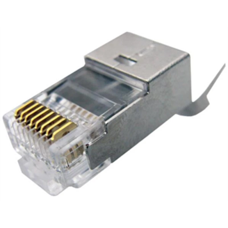 Conector Hipro Cat.6,  30u Gold plated, RJ45, 100pcs,  bag