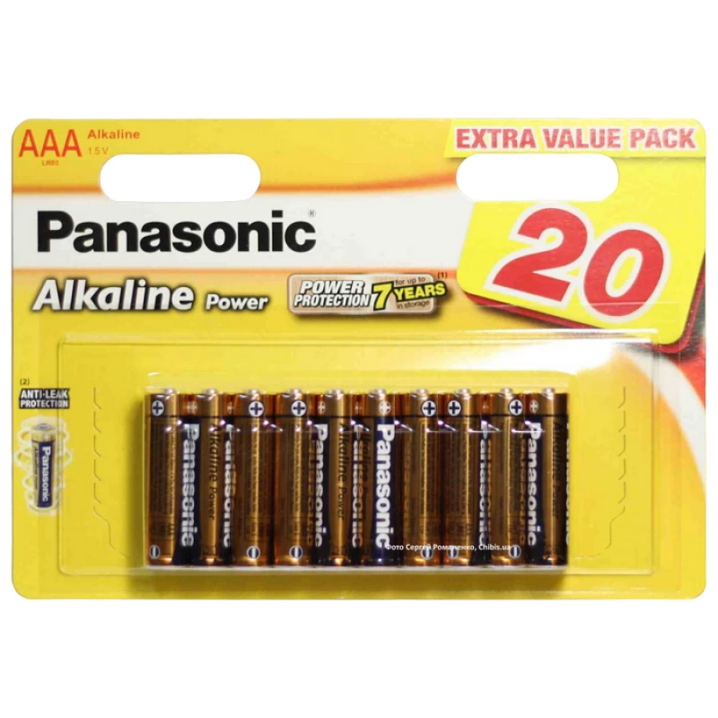 Baterie PANASONIC ALKALINE POWER (LR03REB/20BW), AAA, 20pcs
