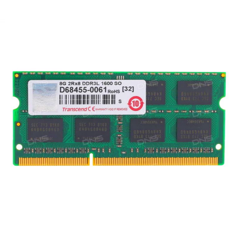 Модуль памяти TRANSCEND PC12800, SODIMM DDR3L 8GB 1600MHz, CL11,  1.35V