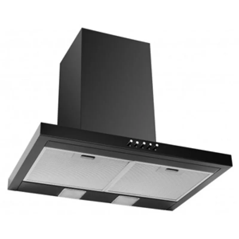 Hota Ciarko Quatro (Black 60), 800 m3/h, 1 motor, 60 cm, Filtru din aluminiu absorbant de grasimi, Negru