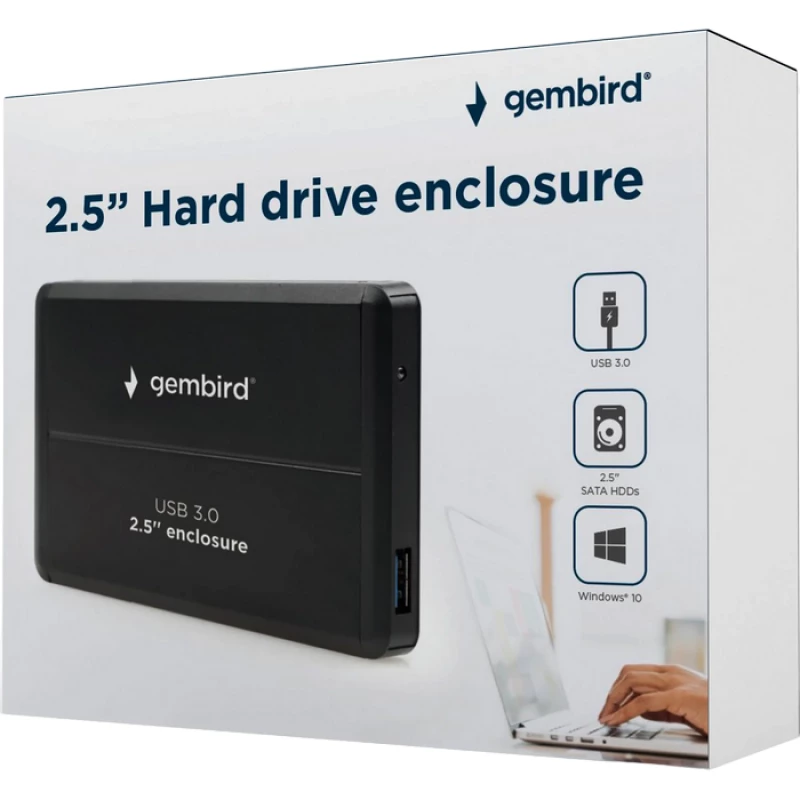Внешний корпус для HDD/SSD GEMBIRD EE2-U3S-2, 2.5, USB3.0
