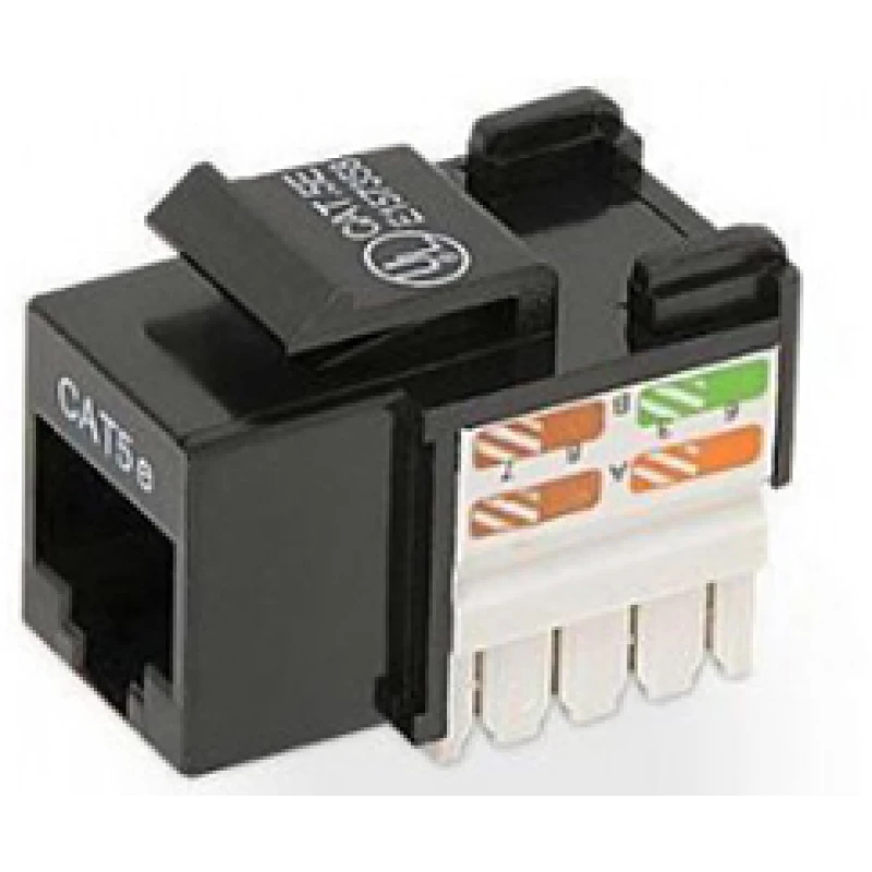 None Fantastic Keystone Jack RJ-45 cat.5E,  KJ5-01,  110 Type,  Black