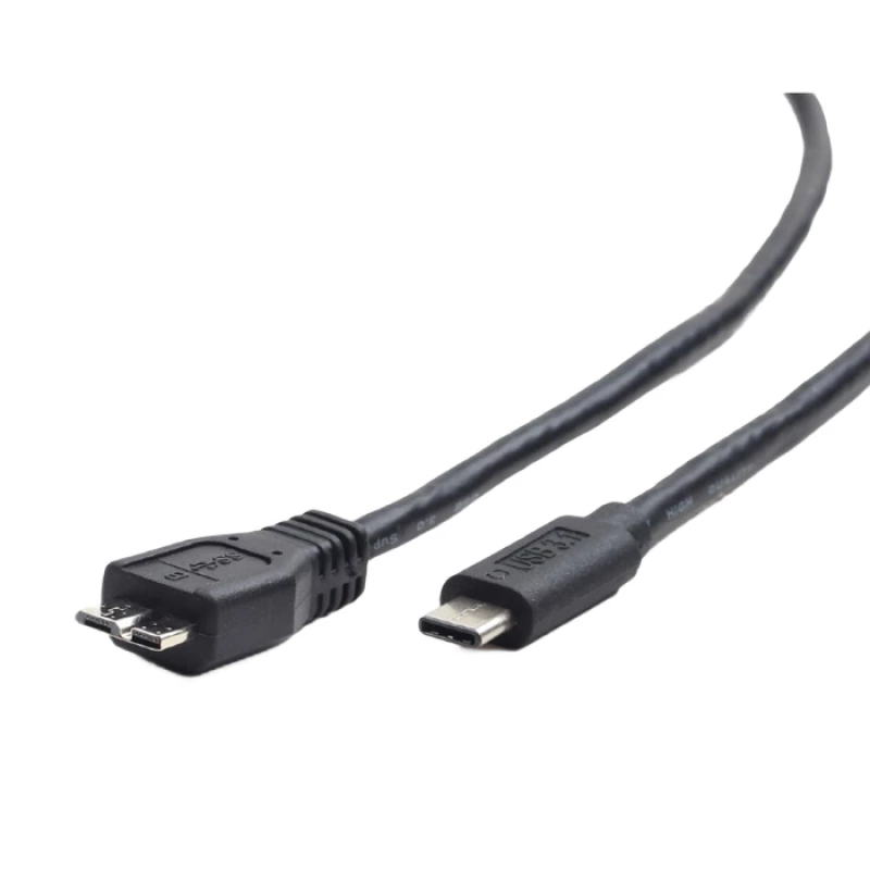 Кабель USB Cablexpert CCP-USB3-MBMCM-1M, Type-C, microUSB3.0,  CM, BM, 1.0 m,  Black