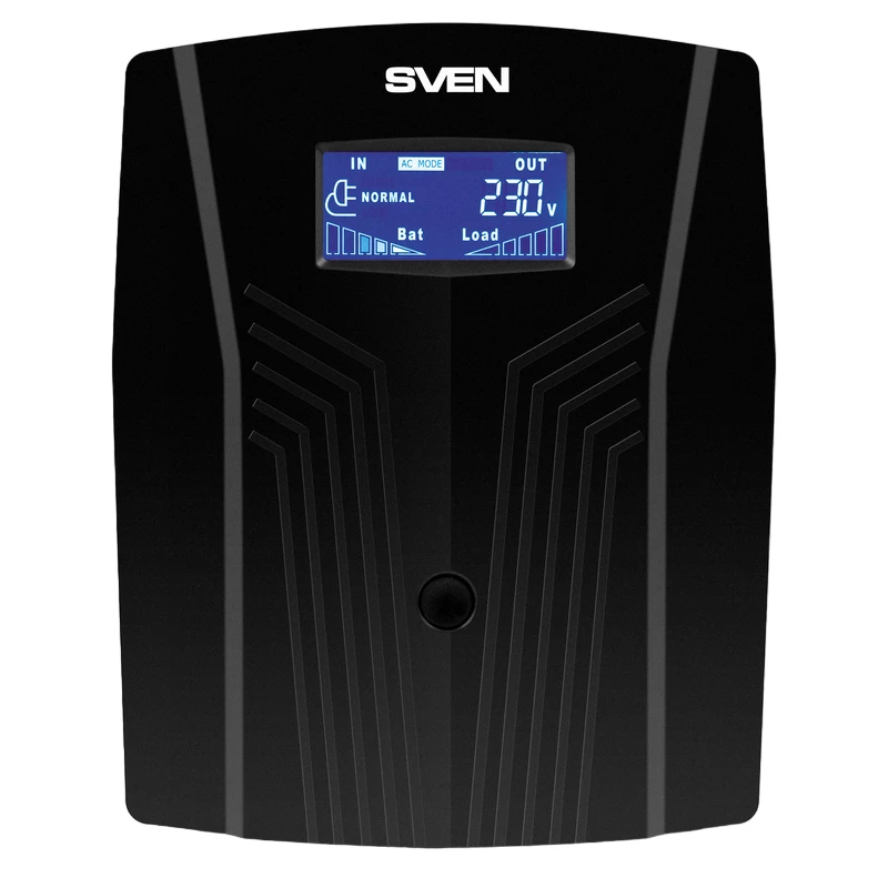 UPS SVEN PRO, 900W, Line Interactive, AVR, LCD, USB, RJ-45, 3xShuko Sockets