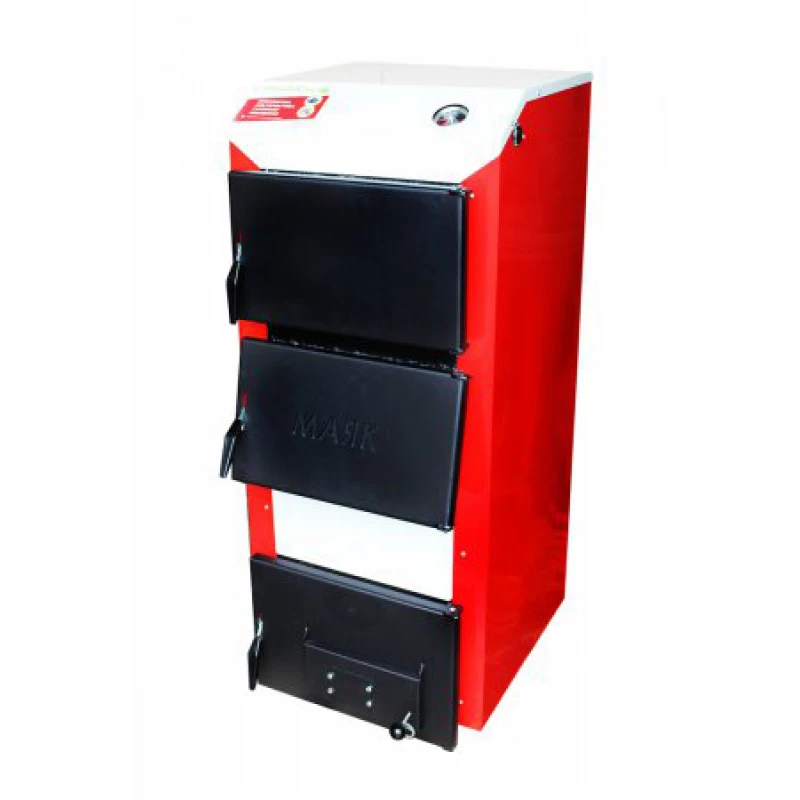 Твердотопливный котел MAYAK AOT 30 KW STANDART PLUS, 30 кВт,  300 м2,  Механическое управление,  Красный,  Черный,  Белый