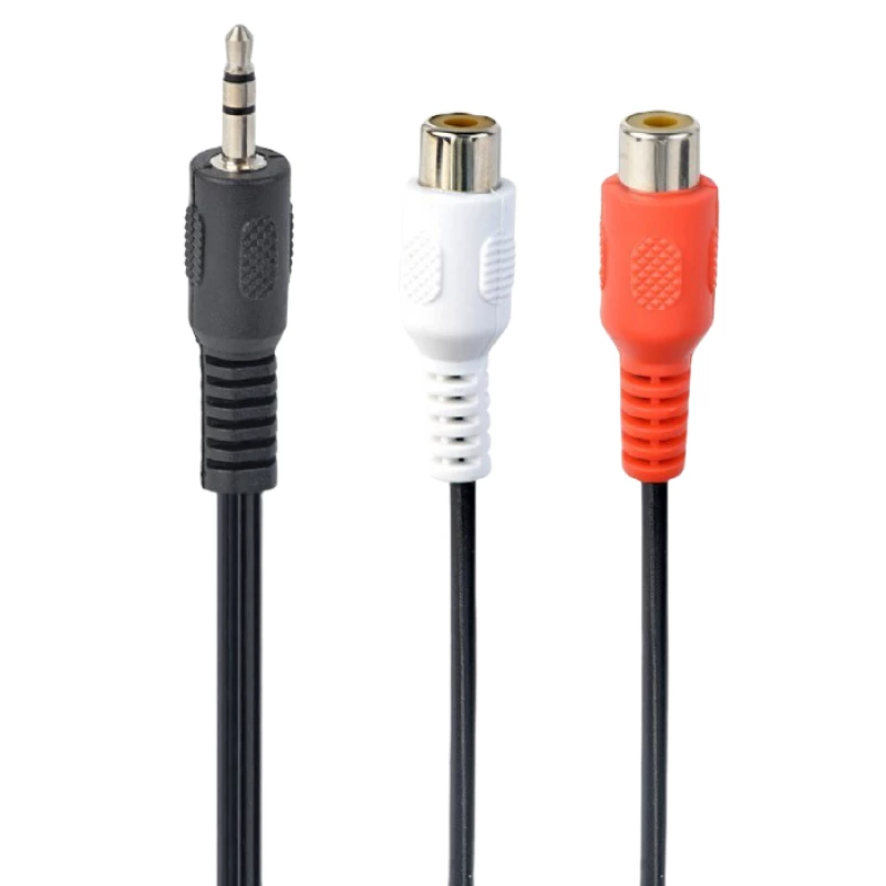 Кабель аудио Cablexpert CCA-406 3.5MM STEREO PLUG TO 2 X PHONO SOCKETS 0.2 METER CABLE,