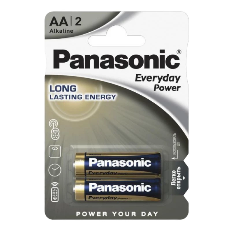 Baterie PANASONIC EVERYDAY POWER,  LR6REE/2BR, AA, 2pcs