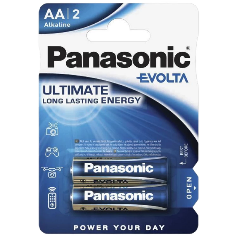 Baterie PANASONIC EVOLTA AA BLISTER *2,  ALKALINE,  LR6EGE/2BP
