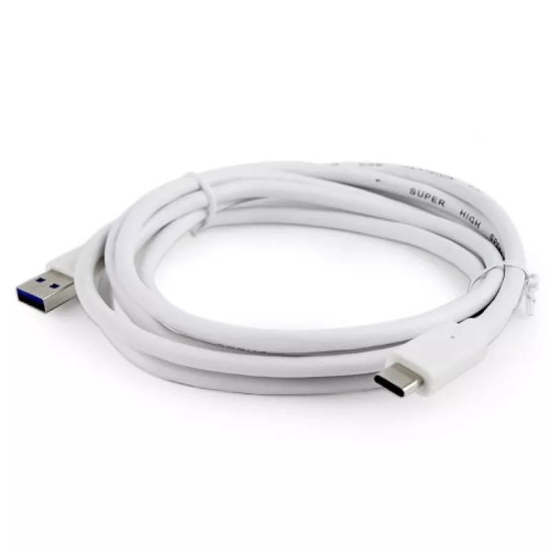 Кабель USB SVEN CCP-USB3-AMCM-6-W, Type-C,  USB3.0,  AM, CM, 1.8 m,  White