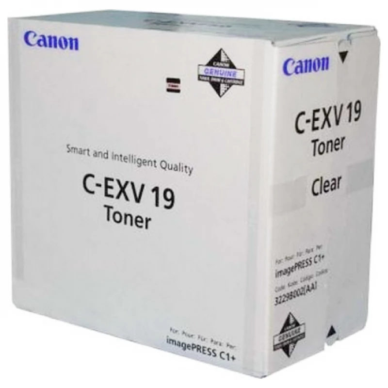 Картридж лазерный CANON C-EXV19 CLEAR  IMAGEPRESS C1/C1+ TONER CLEAR FOR IMAGEPRESS C1/C1+,  YIELD 16 000 PAGES