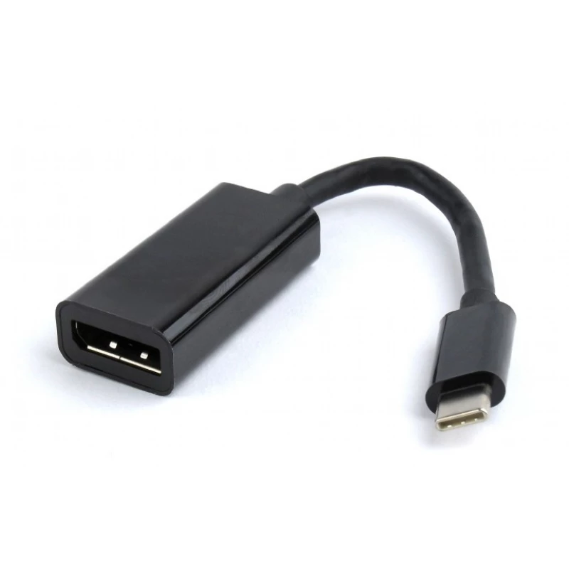 Кабель видео Cablexpert ADAPTER  TYPE-C TO DP SOCKET 0.15M ,  SUPPORTS MAX. 4K*2K RESOLUTION (60MHZ),  A-CM-DPF-01