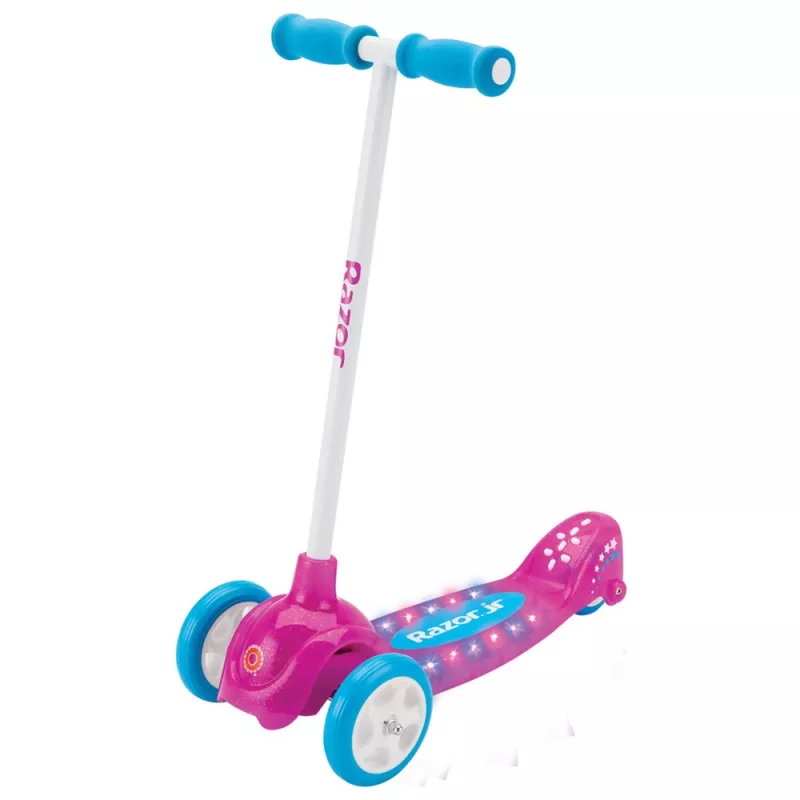 Самокат Razor SCOOTER JR LIL' POP - PINK 23L (MC3) 20073663, 1-3 года,  3-х колесный,  Пластик,  Розовый,  Синий
