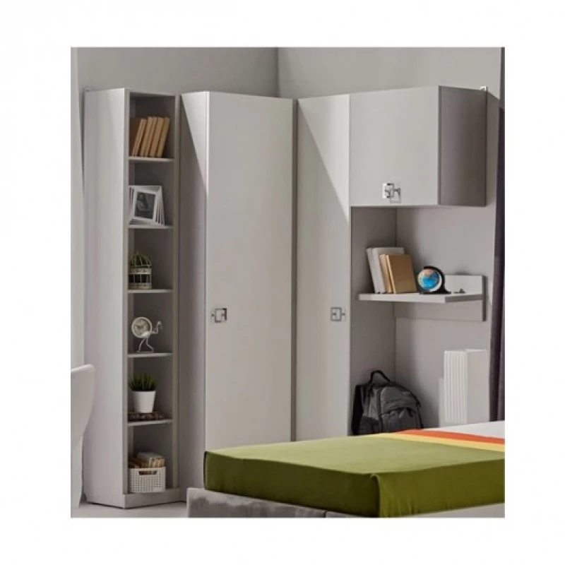 Шкаф Ambianta AMIGO, ЛДСП,  Серый, 90 x 90.4 x 217.5