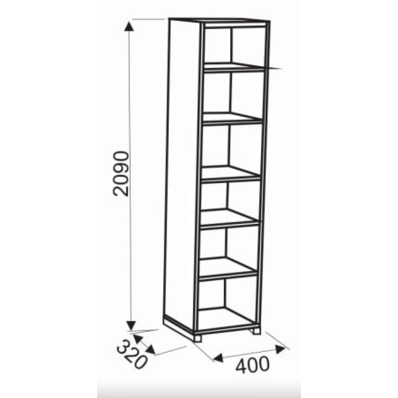Dulap Ambianta LIVING OSCAR DULAP POLITE 0.4 M, Alb Samoa