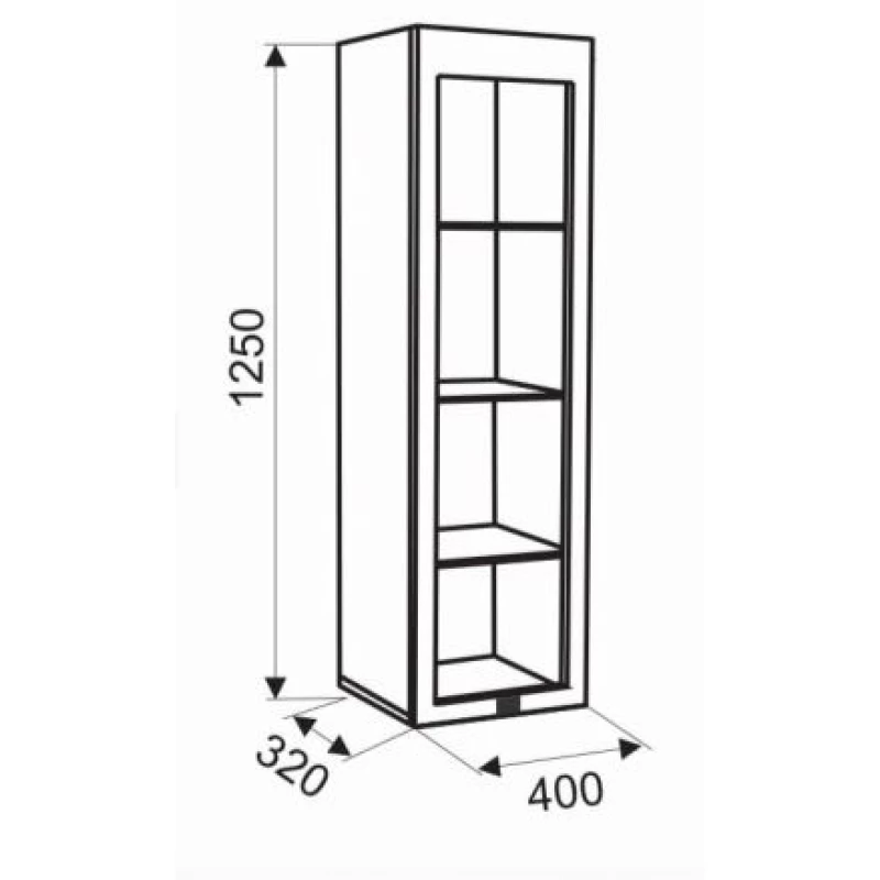 Dulap suspendat Ambianta LIVING OSCAR DULAP-SUSPENDAT STICLA, Alb Samoa