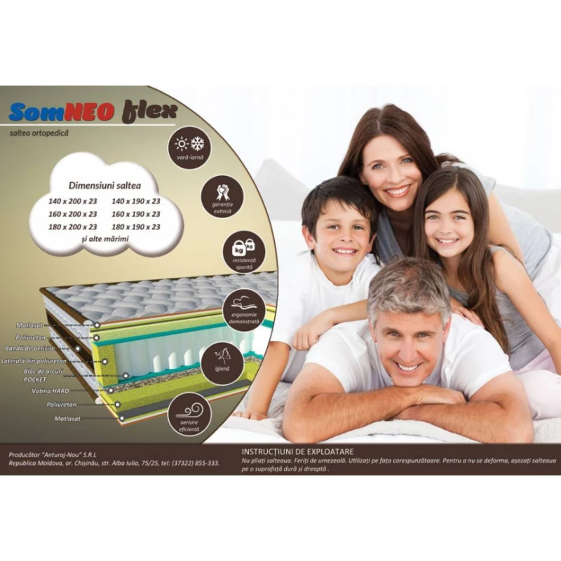 Saltea Somneo FLEX, 80x190x23