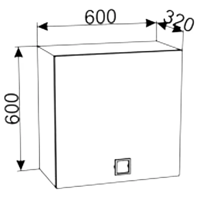 Dulap Ambianta AMIGO, Gri, 60x60x32